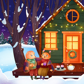 На террасе с чаем и пирожными