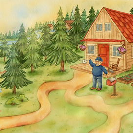 Разворот для деткой книги 