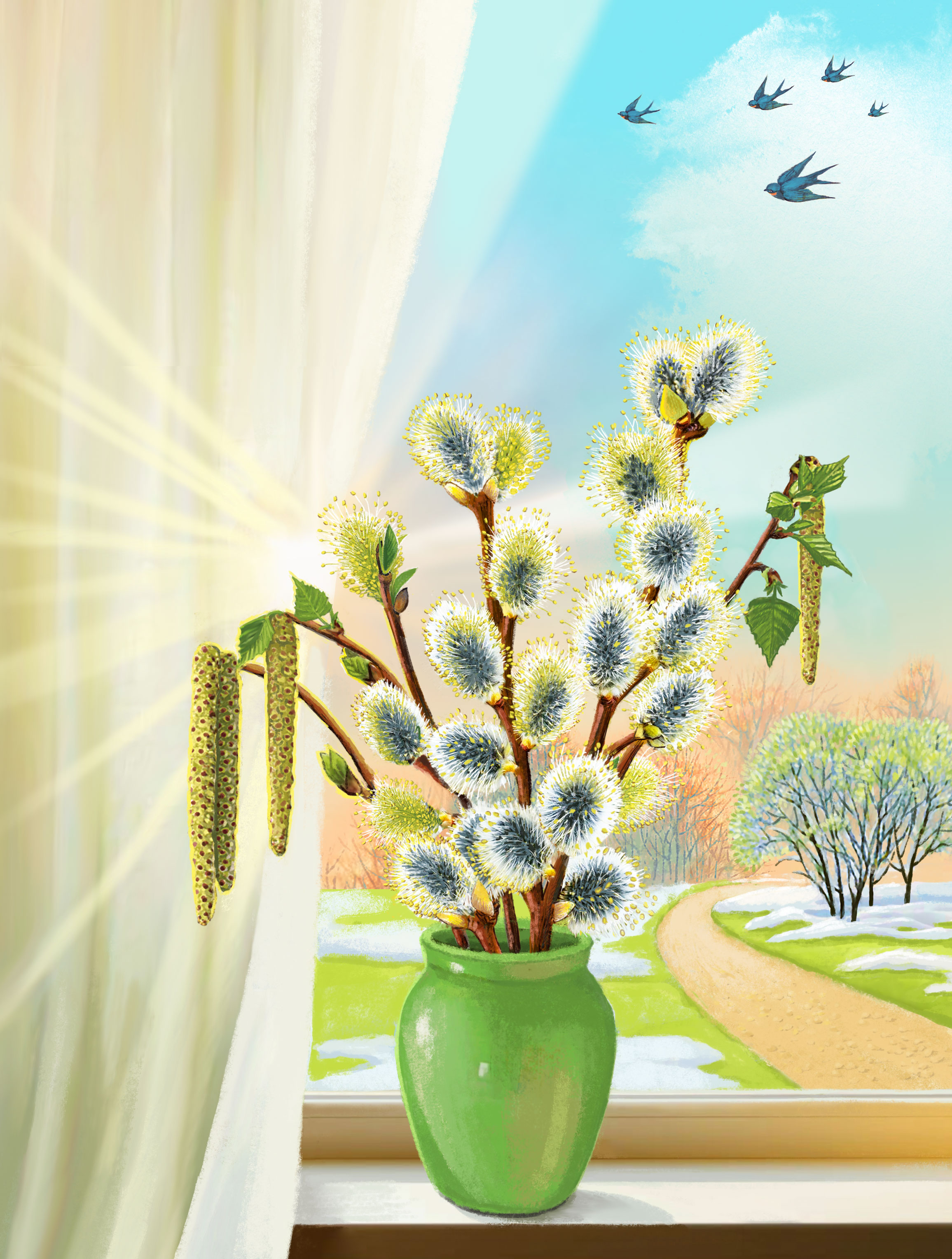 "А в моем окошке солнышко встает..." Анжела Снежкова