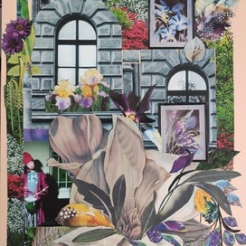 Дворик моего детства.(коллаж)