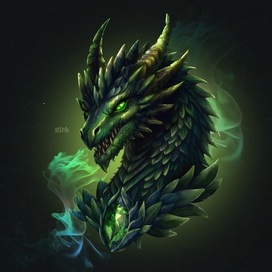 Концепт лесного фэнтезийного дракона