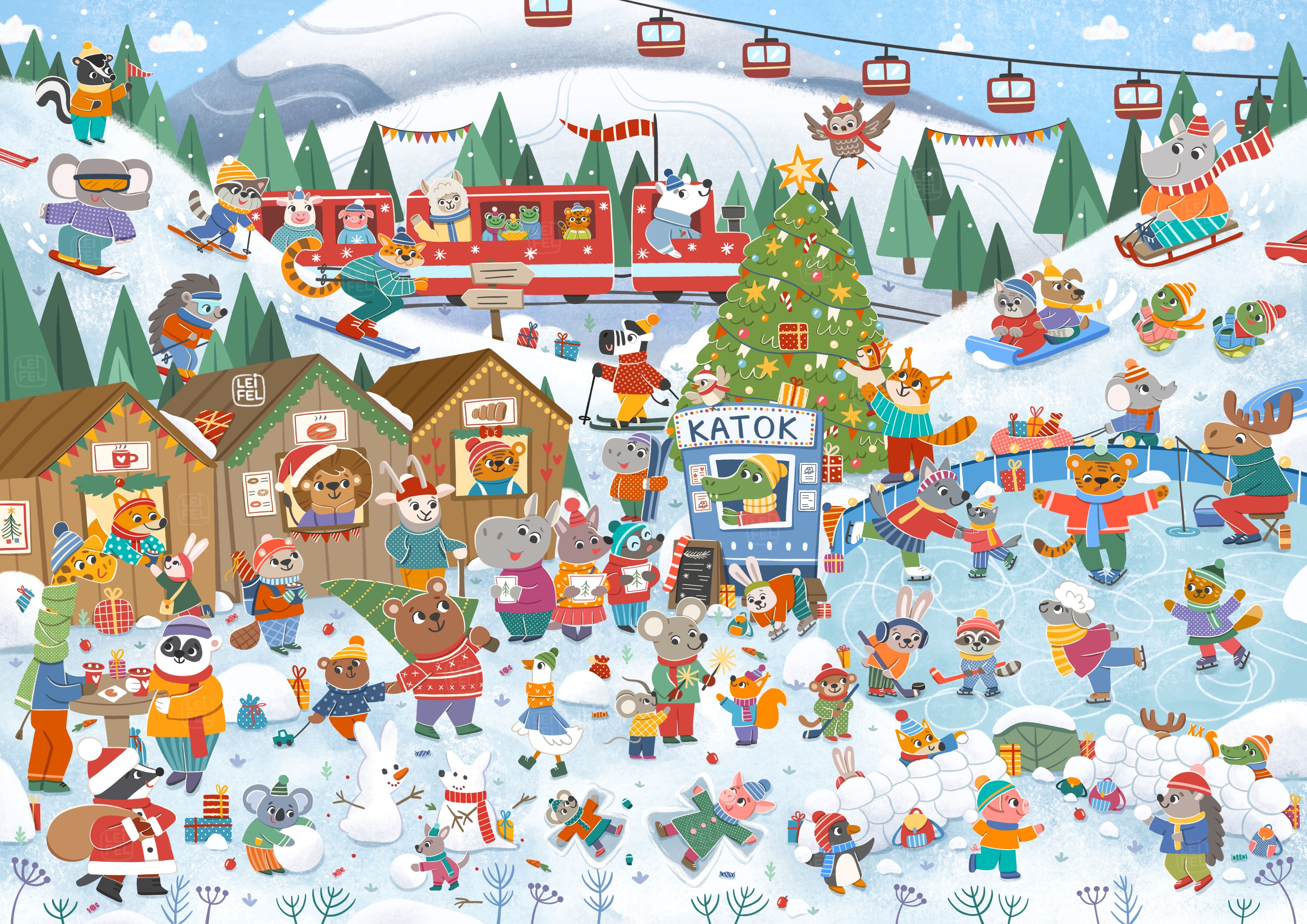 Виммельбух. Зимние забавы