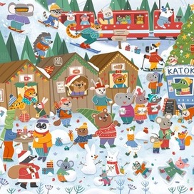 Виммельбух. Зимние забавы