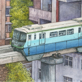 В Китае метро пронзает дома