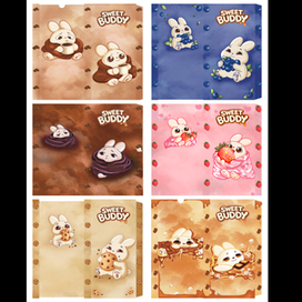 Sweet Buddy — серия иллюстраций и упаковка с фирменным персонажем