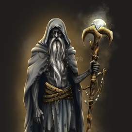 Концепт мистического персонажа: Старый странник-проводник между мирами