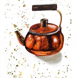 а чайничек кипит