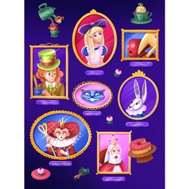 Персонажи для книги «Алиса в стране чудес»