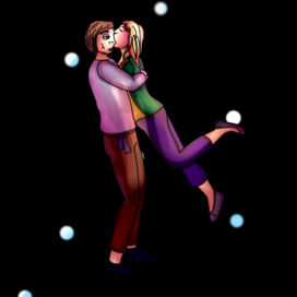 Простая иллюстрация - 2 человека