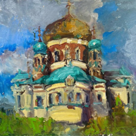 Свято-Успенский кафедральный собор, Омск. 2025. Х. м. 20x30