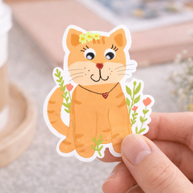 Стикер "Весенний котик"