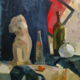 этюдная работа маслом