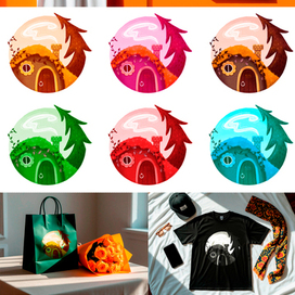 Иллюстрация (принт) для футболки.