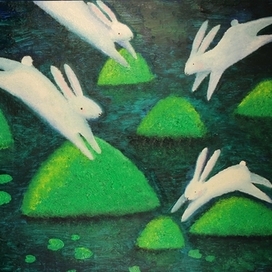 Зайцы на болоте