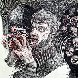 Фэнтези иллюстрация с референса