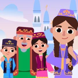 Персонажи для курса Татарского. Родной язык