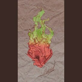 Пылающее зелёным огнём сердце