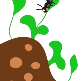 Гусеница и весенние ростки