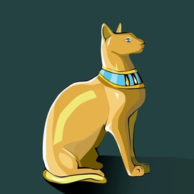 Стилизация статуэтки "Египетская кошка"