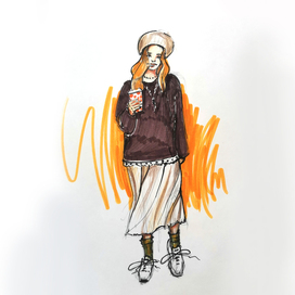 Девушка с кофе