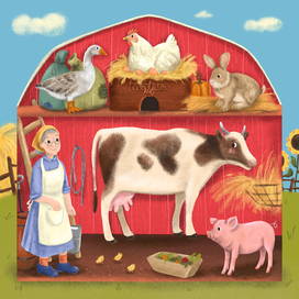 Иллюстрация для пазла-вкладыша Ферма