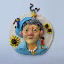 Астрид Линдгрен и персонажи ее книг (пластилин)