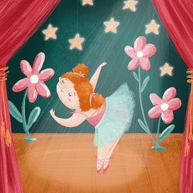 Балерина — персонаж для детской книги