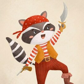 Енот-пират — персонаж для детской книги