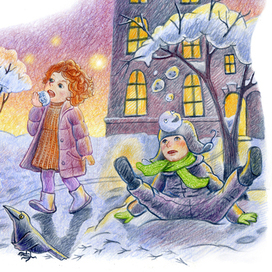 Иллюстрация для журнала Мурзилка