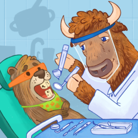 Бобер на приеме у стоматолога