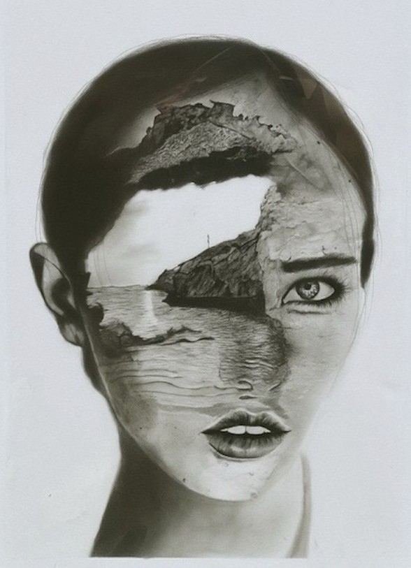 Берег разума, мягкий материал (уголь), реализм — Мэри Джи