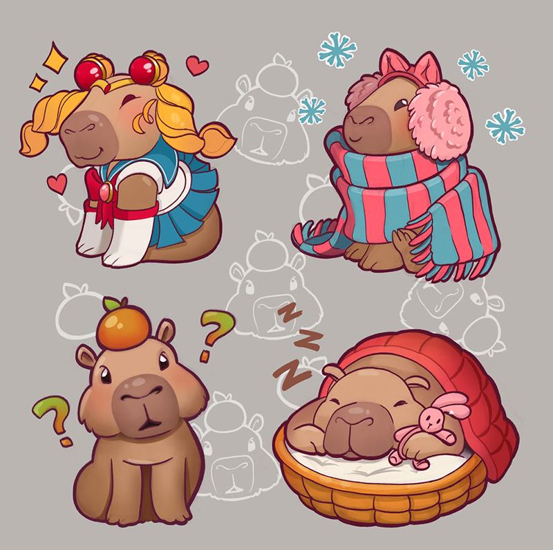 Капибара стикеры