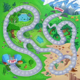 Карта для настольной игры бродилки