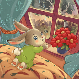 Зайчик у окна