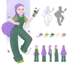 Бренд-персонаж для кофейни "Lilac"