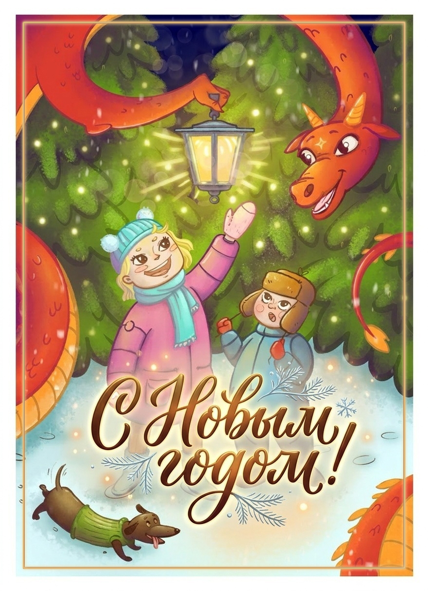 Новогодняя открытка 2024