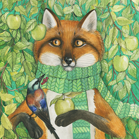 Лиса в яблоках