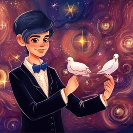 Иллюстрация для афиши, юный Девид Копперфильд