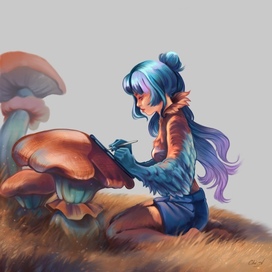 Иллюстрация с маскотом для творческих площадок