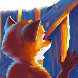 Полуполосная иллюстрация для книги про лис