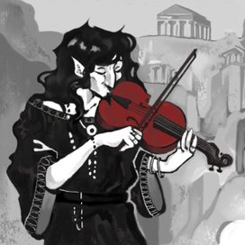 Ил. к рассказу "Скрипка Страдивариуса" Н. Гумилёва