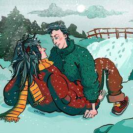 Под снегопадом 