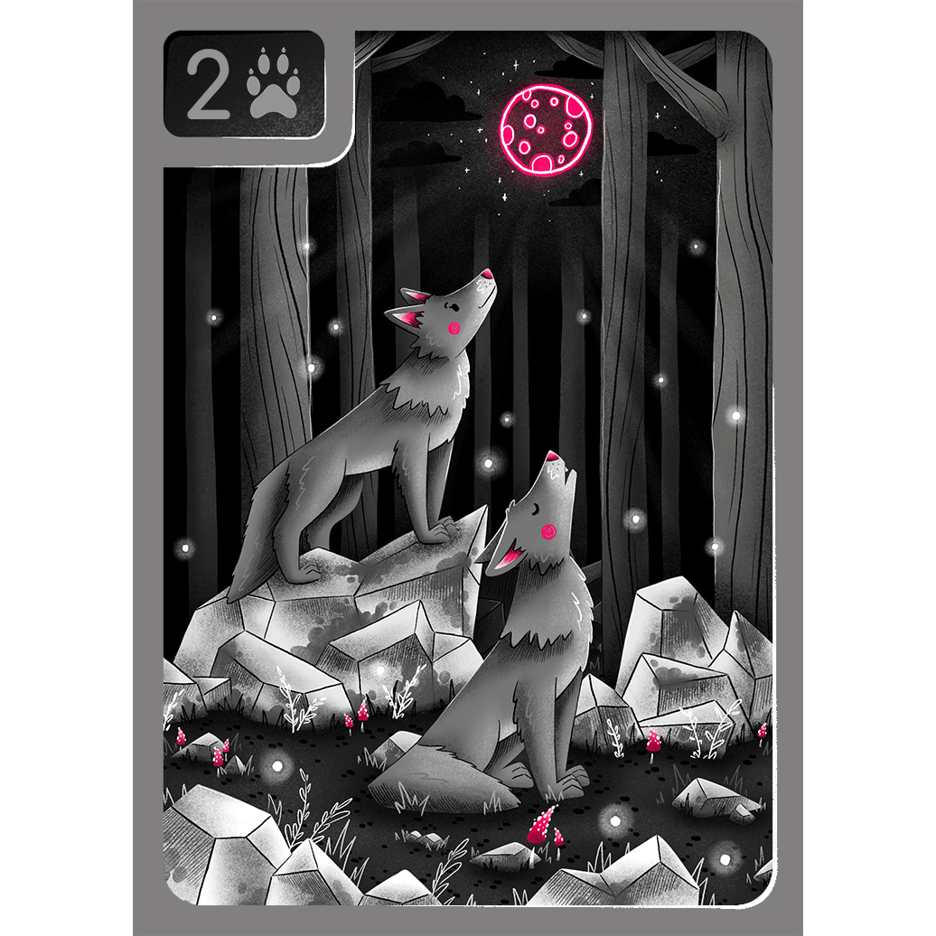 Карта волка для настольной игры