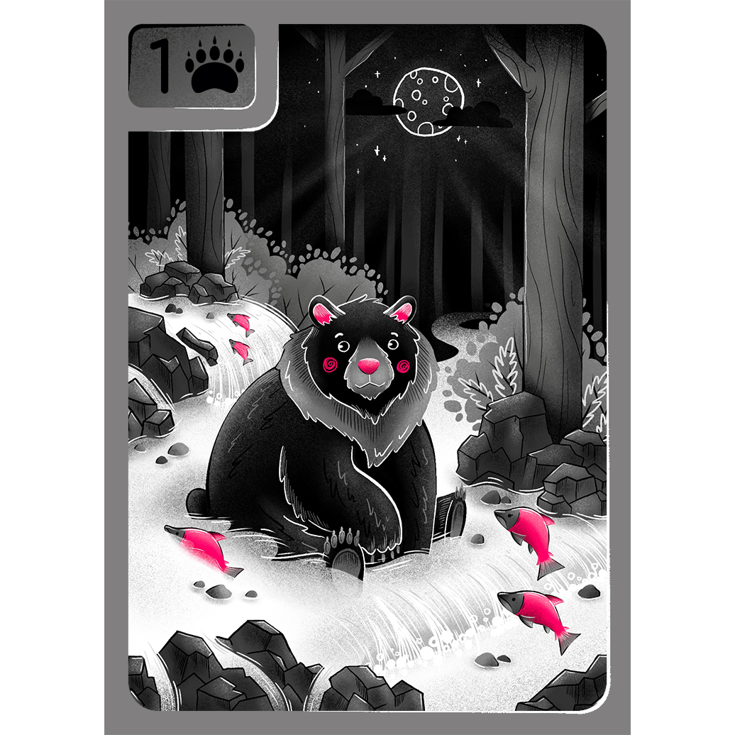 Карта медведя для настольной игры