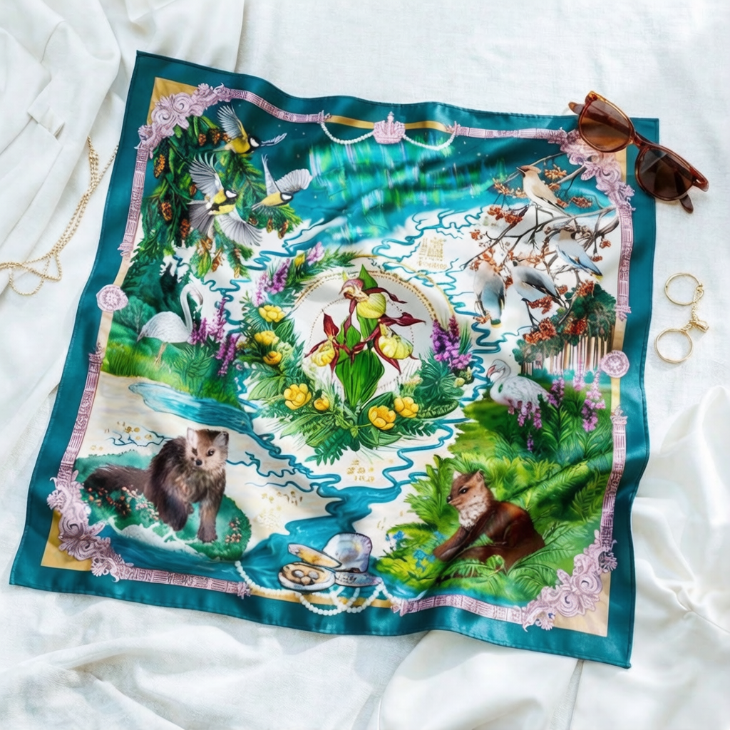 платок Сокровища земли Тюменской