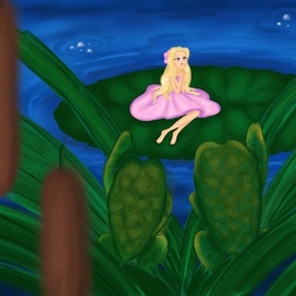 Иллюстрация к сказке про Дюймовочку