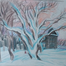 Зима ,провинциальный городок 