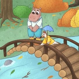 Иллюстрация для разворота детской книги 2/2