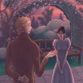 Иллюстрация к развороту для книги Евгений Онегин