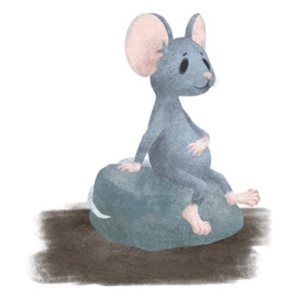 Мышонок. Пообедал.